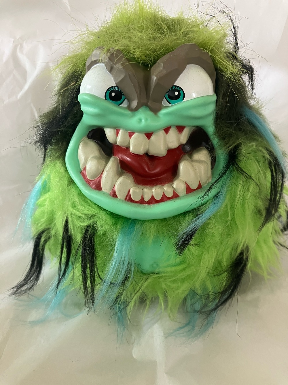 GRUMBLIES Green Monster Plush Toy with Expressive Face - Kids Toys